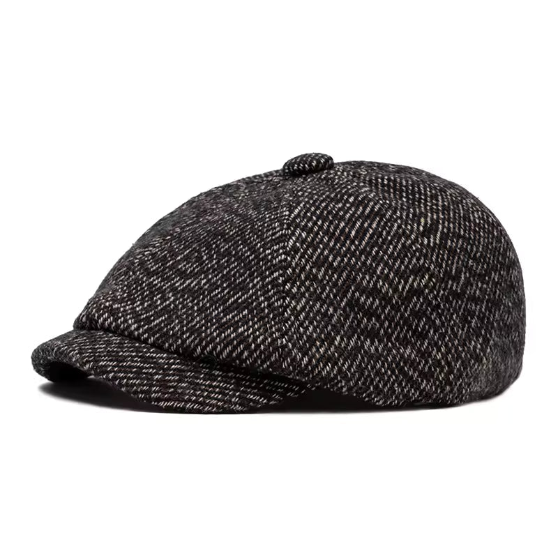 Casquette Gavroche en Tweed Épais Traditionnel