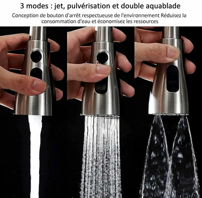 Tête de pulvérisation de robinet rotative
