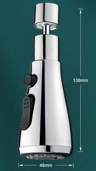 Tête de pulvérisation de robinet rotative
