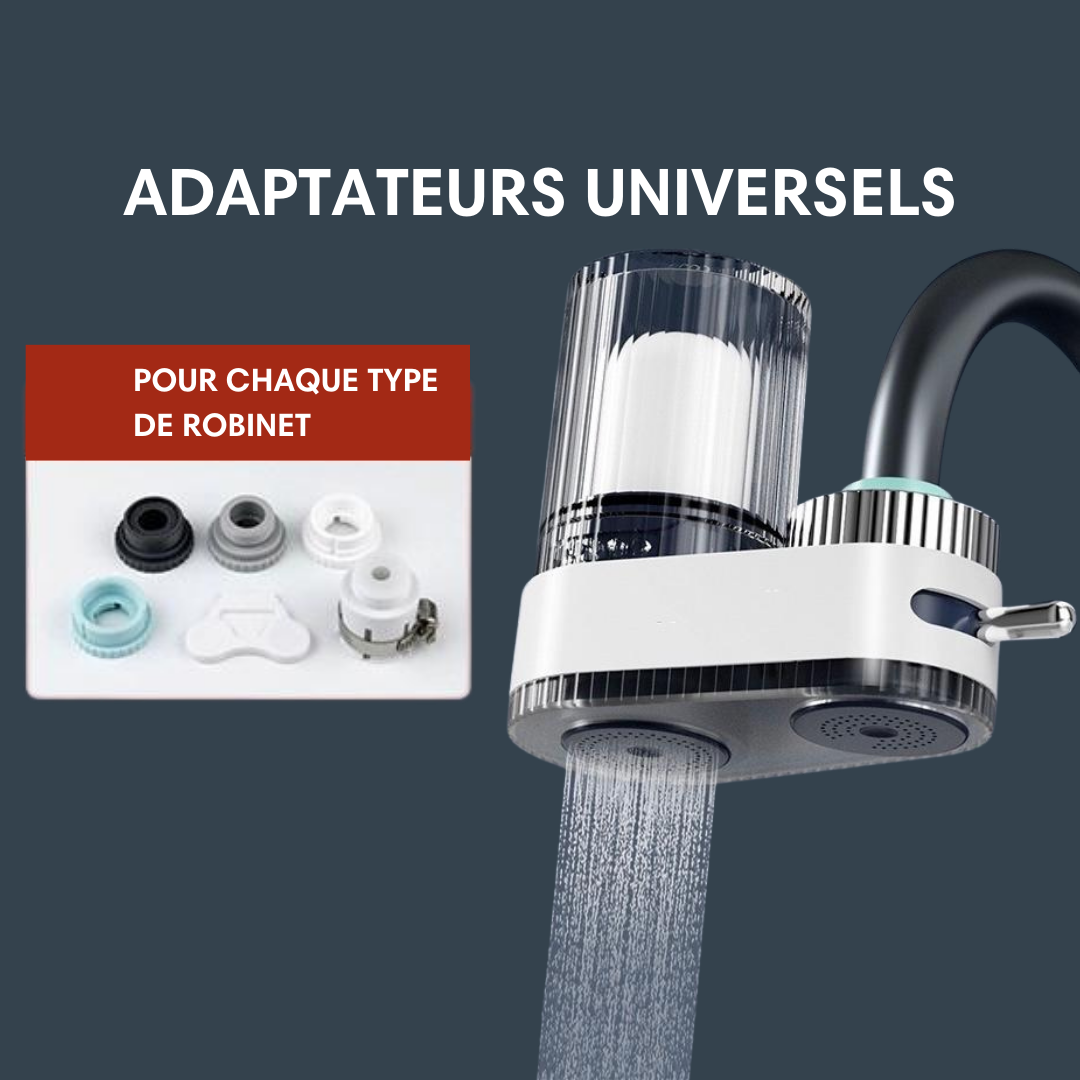 Filtre Purify de Robinet avec Adaptateurs Universels