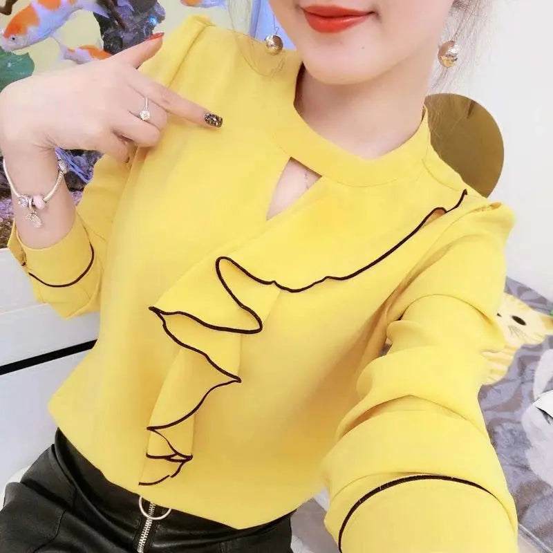 Chemisier en mousseline de soie style décontracté pour femmes Boutique Linda