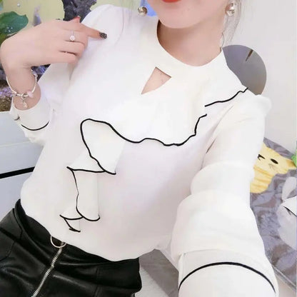 Chemisier en mousseline de soie style décontracté pour femmes Boutique Linda