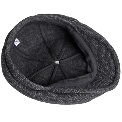 Casquette Plate d’Hiver en Laine Épaisse