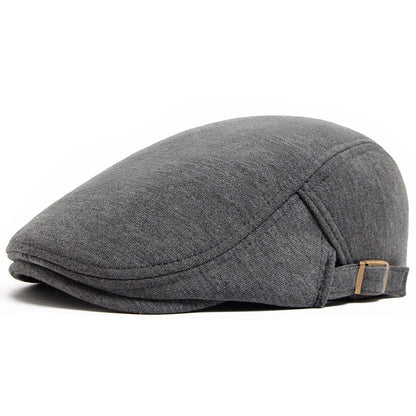 Casquette Plate en Coton Épais Confort