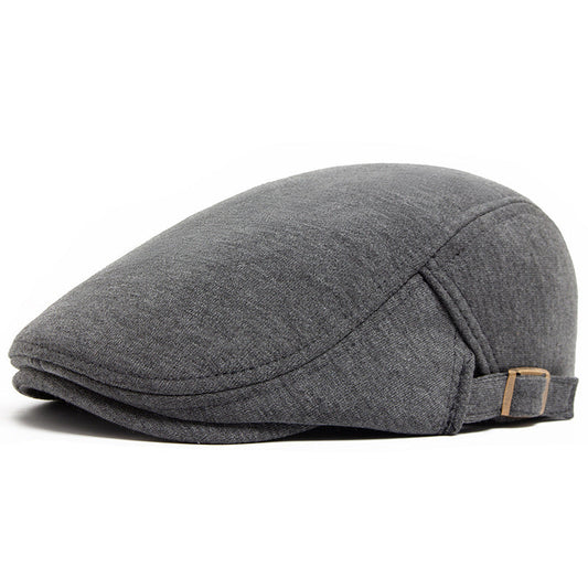 Casquette Plate en Coton Épais Confort