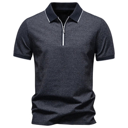 J&M Paris™ | Polo Élégant pour Hommes avec Fermeture Éclair