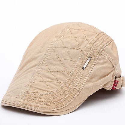 Casquette en cuir matelassé