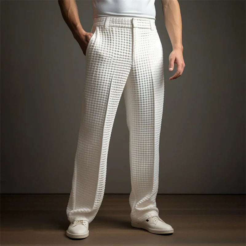 Jean et Marcel™ | Pantalon Homme Élégant en Maille Gaufre