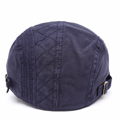 Casquette en cuir matelassé