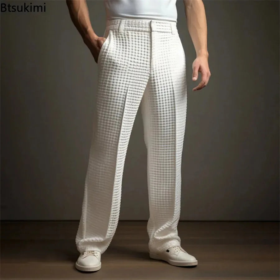 Jean et Marcel™ | Pantalon Homme Élégant en Maille Gaufre
