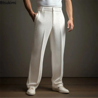 Jean et Marcel™ | Pantalon Homme Élégant en Maille Gaufre
