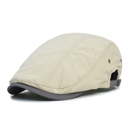 Casquette en coton à fines rayures