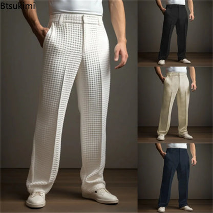 Jean et Marcel™ | Pantalon Homme Élégant en Maille Gaufre