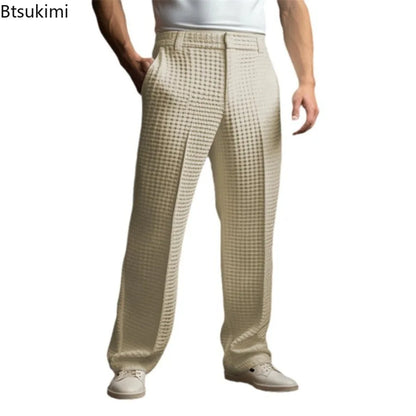 Jean et Marcel™ | Pantalon Homme Élégant en Maille Gaufre