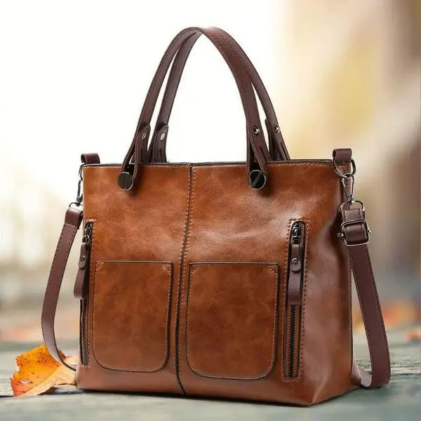Sac bandoulière vintage en cuir antivol pour femme Boutique Linda