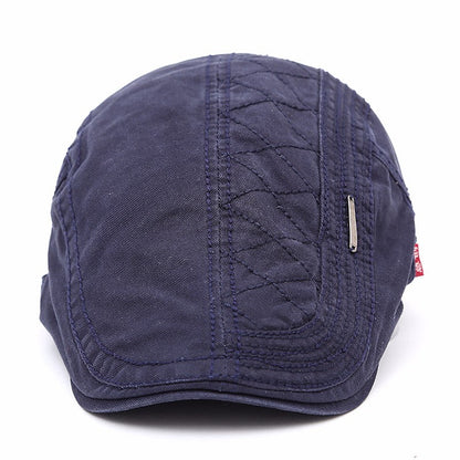 Casquette en cuir matelassé