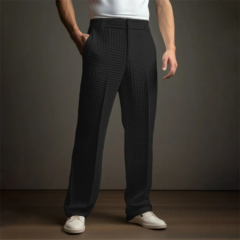 Jean et Marcel™ | Pantalon Homme Élégant en Maille Gaufre