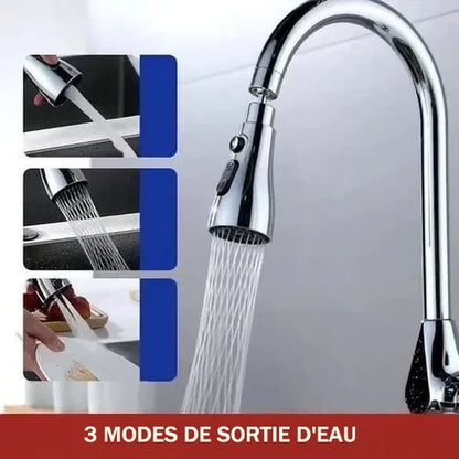 Tête de pulvérisation de robinet rotative