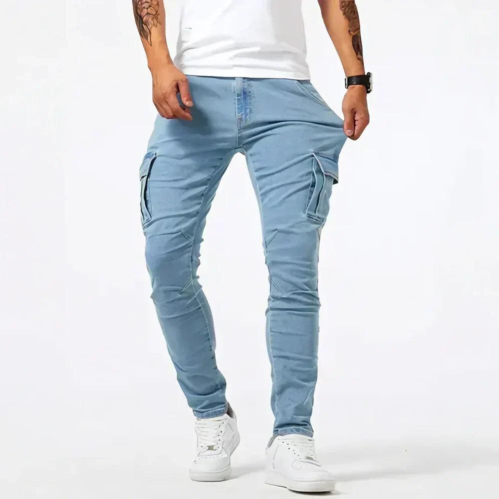 Antoine™ | Jean Cargo en Denim pour Homme